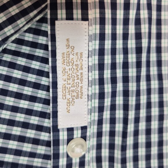 Roundtree & Yorke Gold Label Men's Shirt Size XXL Short Sleeve Blue Plaid (55) - Picture 10 of 10